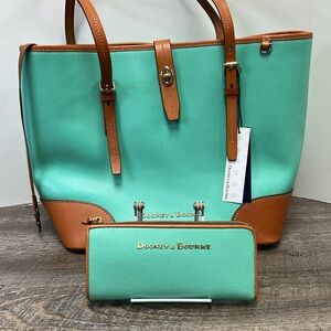 NWT Dooney & Bourke Claremont Dover Tote -Seafoam LF055 SE